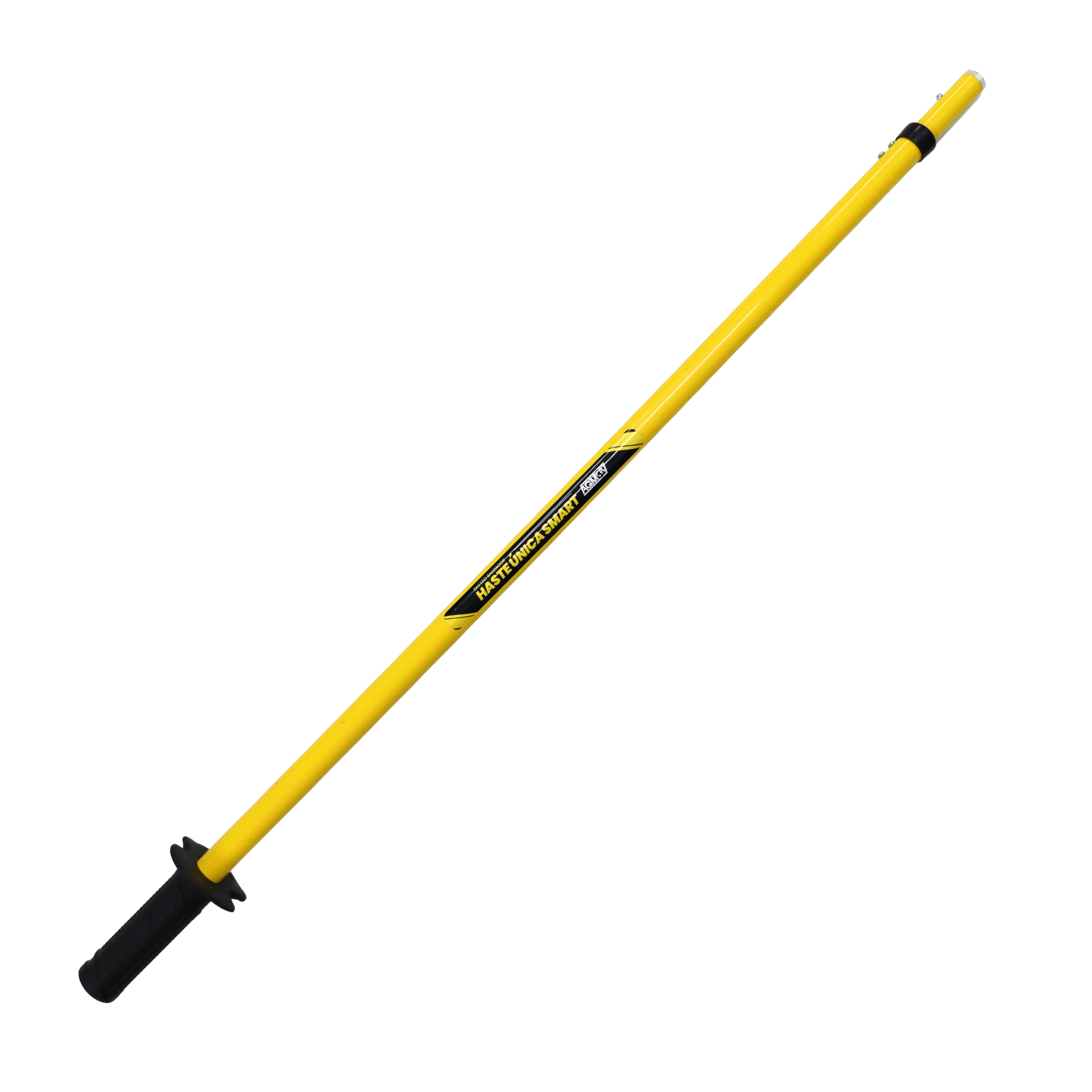 Operador utilizando bastão balizador de haste única para direcionamento seguro e preciso de cargas durante a movimentação.