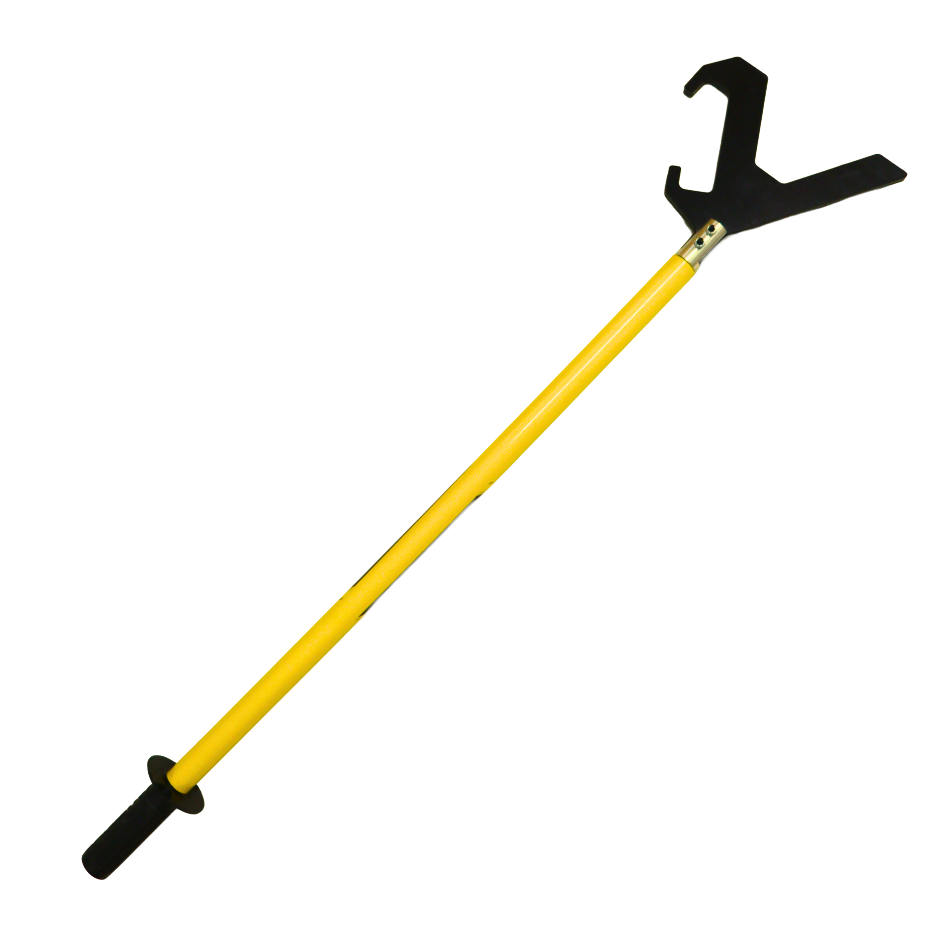 Operador utilizando o Bastão Balizador Offshore AGMOV para movimentar carga içada com segurança, mantendo distância da zona de risco e evitando prensamentos ou cortes.