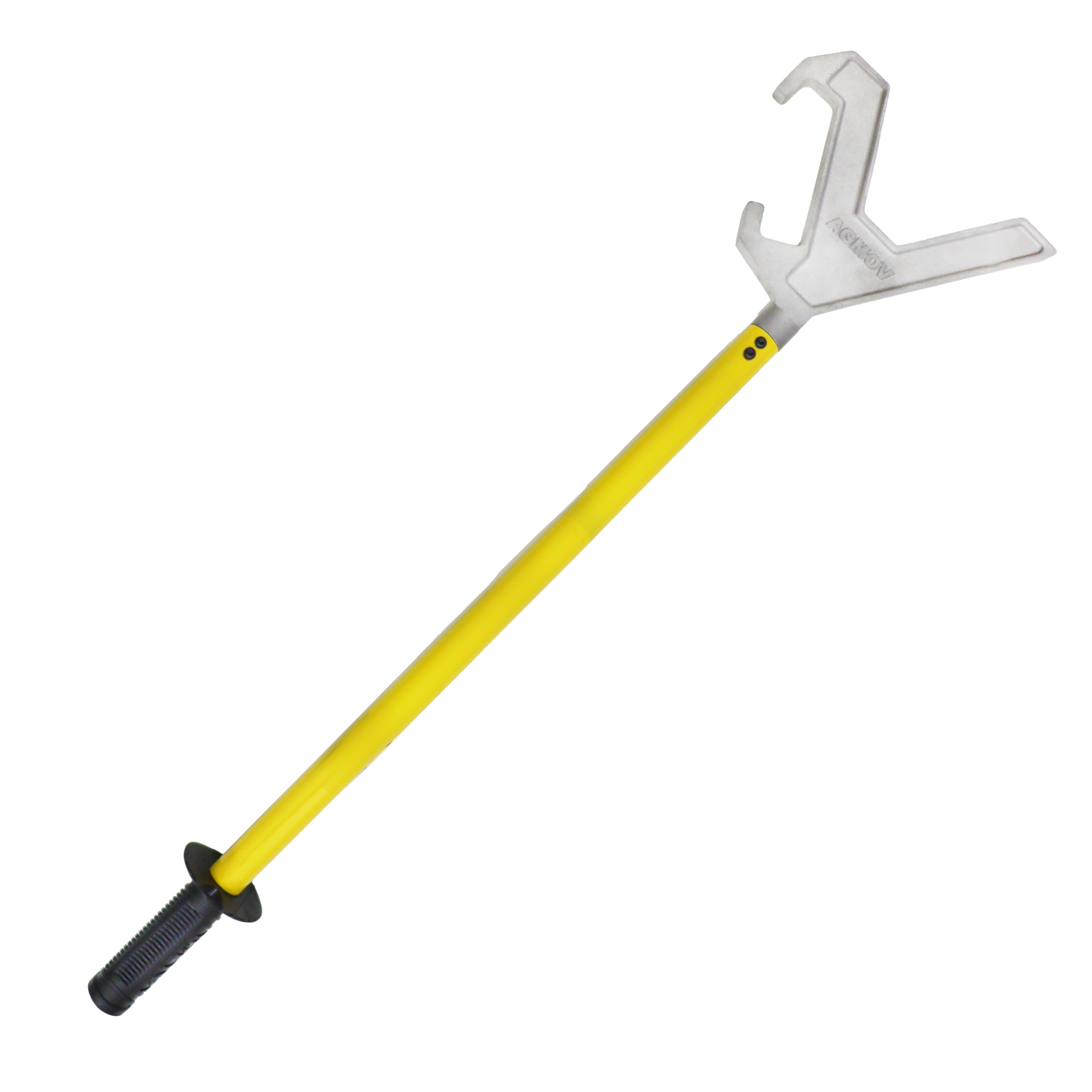 Operador utilizando o Bastão Balizador Offshore com ponteira de alumínio para movimentar cargas içadas em altas temperaturas, garantindo segurança e distância da zona de risco.