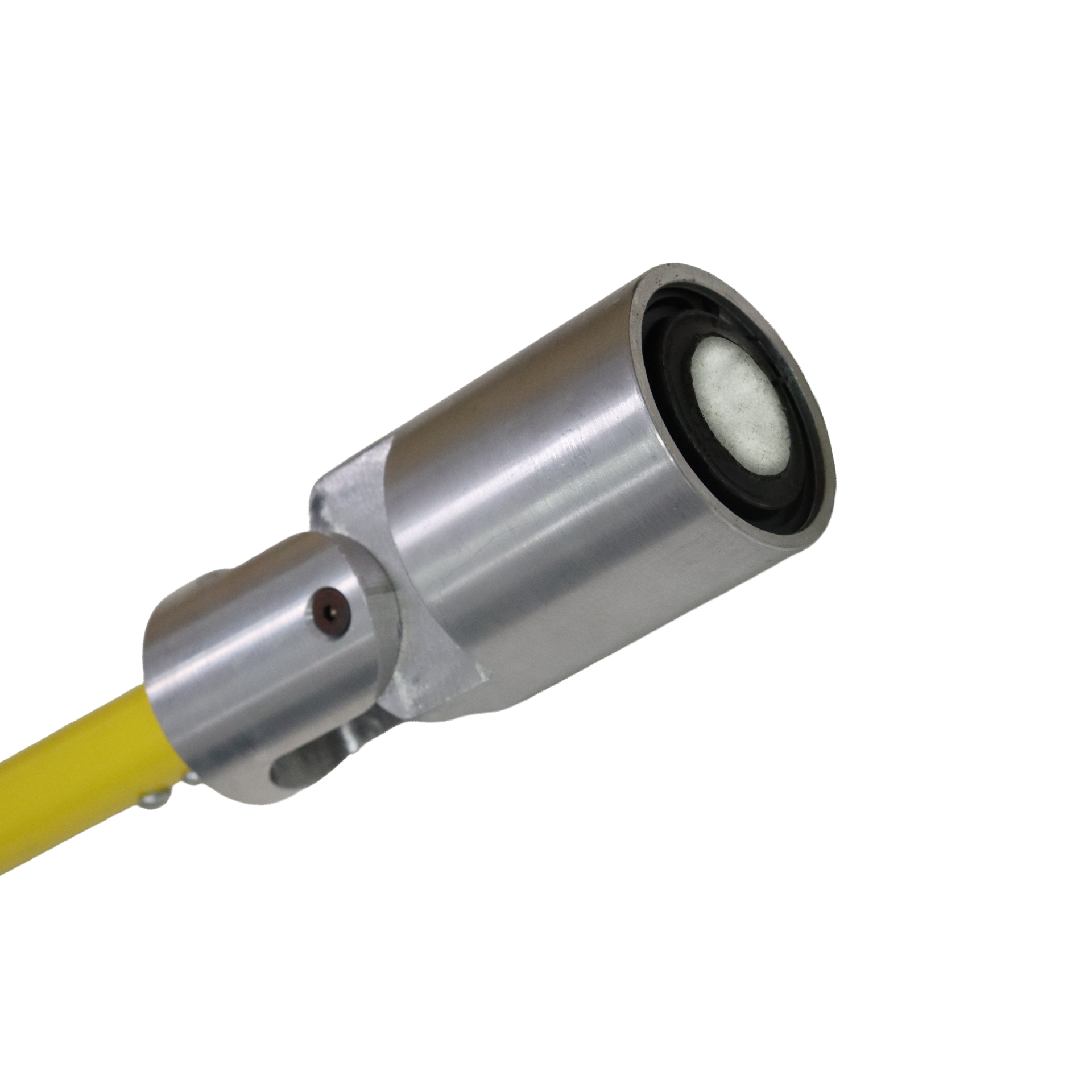 Operador utilizando o Bastão Balizador On/Off CG para Alta Temperatura em operação com carga aquecida, mantendo distância segura e evitando contato direto com a zona de risco.