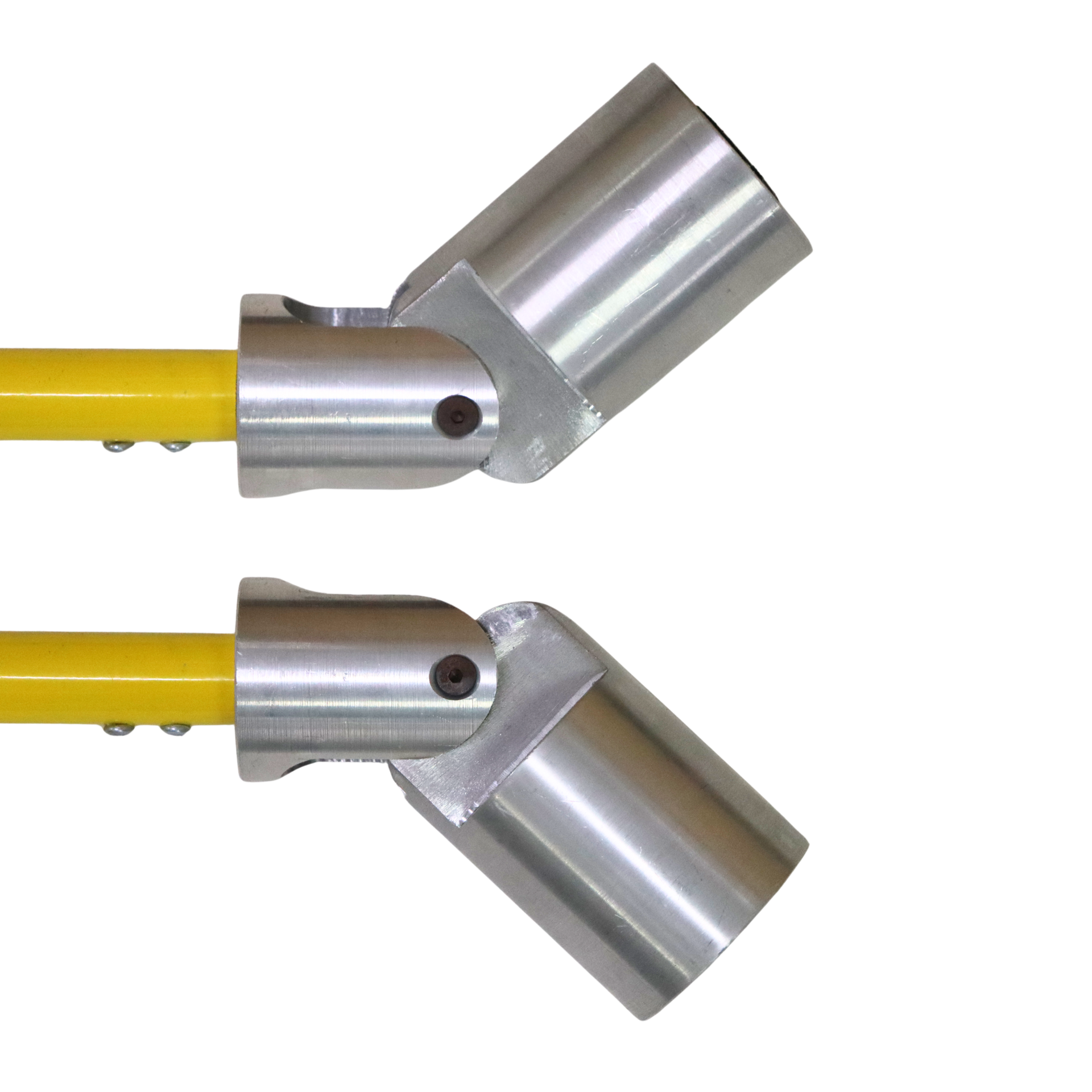 Operador utilizando o Bastão Balizador On/Off CG para Alta Temperatura em operação com carga aquecida, mantendo distância segura e evitando contato direto com a zona de risco.