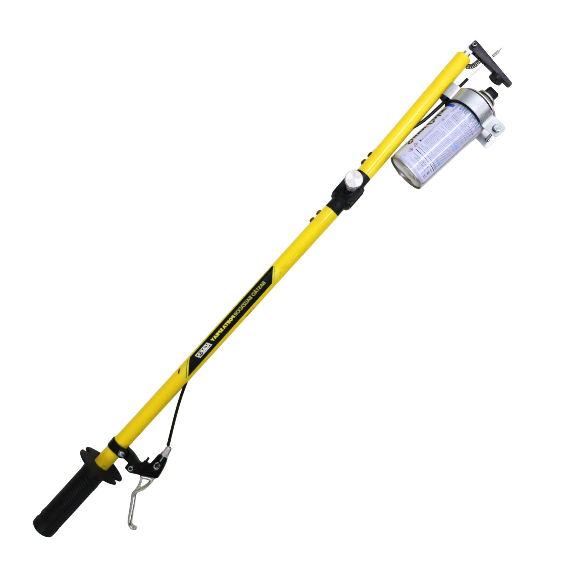 Operador utilizando o Bastão Porta Spray AGMOV para aplicar aerossóis em locais elevados com segurança e precisão.